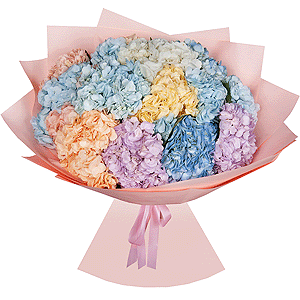 Arrangement of 15 hydrangea flowers with delivery Kerch