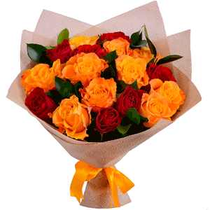 Arrangement of 17 Kenyan Roses with delivery Kerch