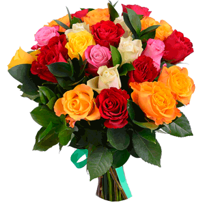 Arrangement of 23 Kenyan Roses with delivery Kerch