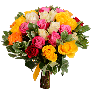 Arrangement of 27 Kenyan Roses with delivery Kerch