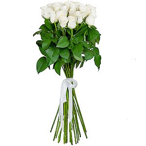 25 premium white roses arrangement with delivery Kerch