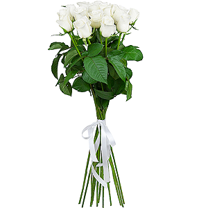 15 premium white roses arrangement with delivery Kerch