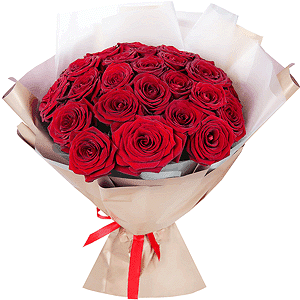 Bouquet of 25 red roses with delivery Kerch