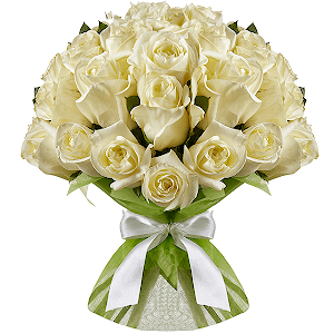 35 White roses with delivery Kerch