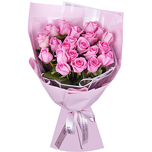21 pink local roses arrangement with delivery Kerch
