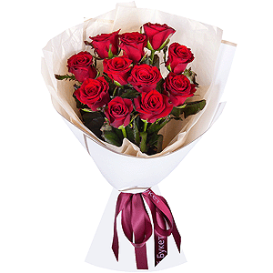 Bouquet of 11 red roses with delivery Kerch