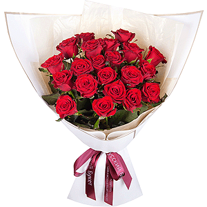 Bouquet of 21 red roses with delivery Kerch