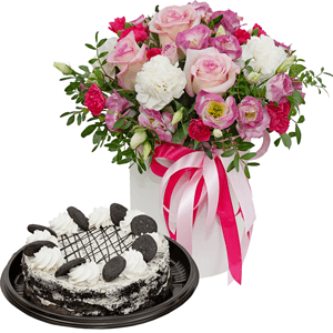 Darling with cake with delivery Kerch