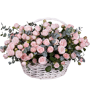 Basket Of Spray Austin Roses with delivery Kerch