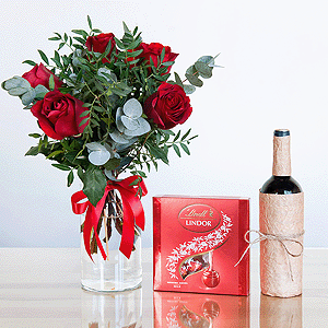 Gift set "Roses, sweets and non-alcoholic wine" with delivery Kerch
