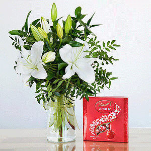 Gift set "Lilies and sweets" with delivery Kerch