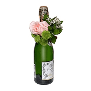 Non-alcoholic champagne with boutonniere with delivery Kerch