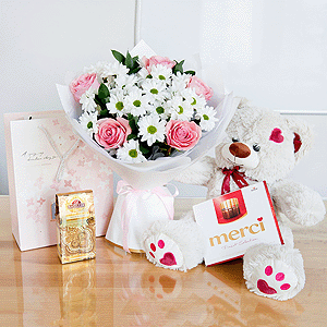 Gift set "Provence Aroma with candies, tea and teddy bear" with delivery Kerch