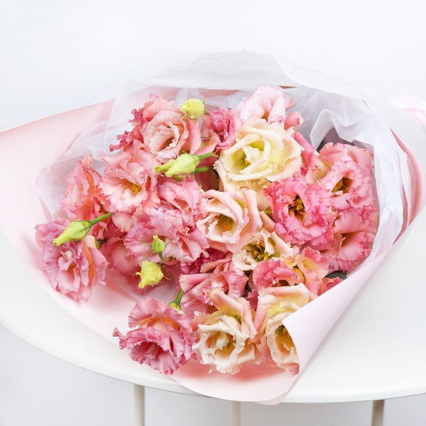 Pink Lisianthus (Eustoma) - 7, Wrapping Paper