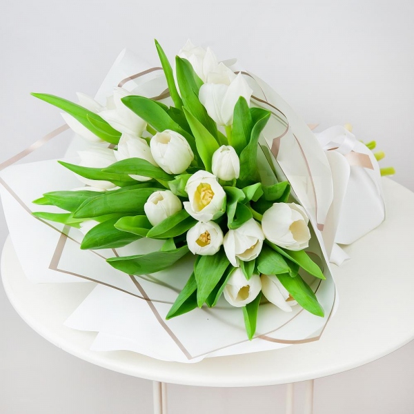 Tulip white - 27, Wrapping Paper, Ribbon