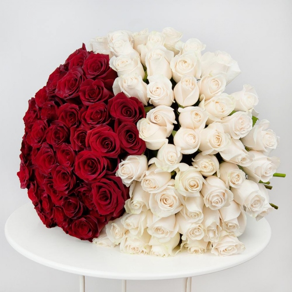 Red rose 50 cm - 80, White rose 50 cm - 81, Wrapping Paper