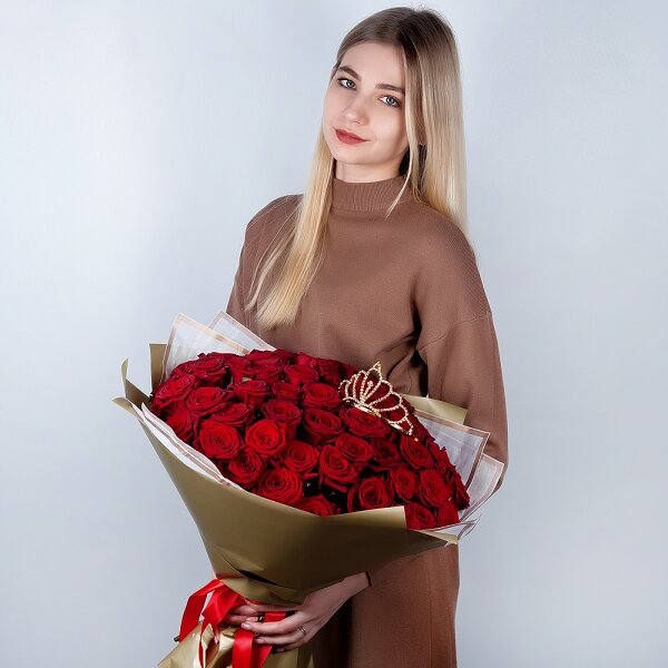 Red rose 50 cm - 67, Decorative crown, Wrapping Paper