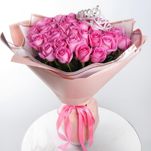 Pink rose 50 cm - 45, Decorative crown, Wrapping Paper