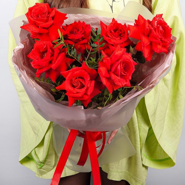 Rose Red 50 cm Ecuador - 7, Pistachio, Wrapping Paper