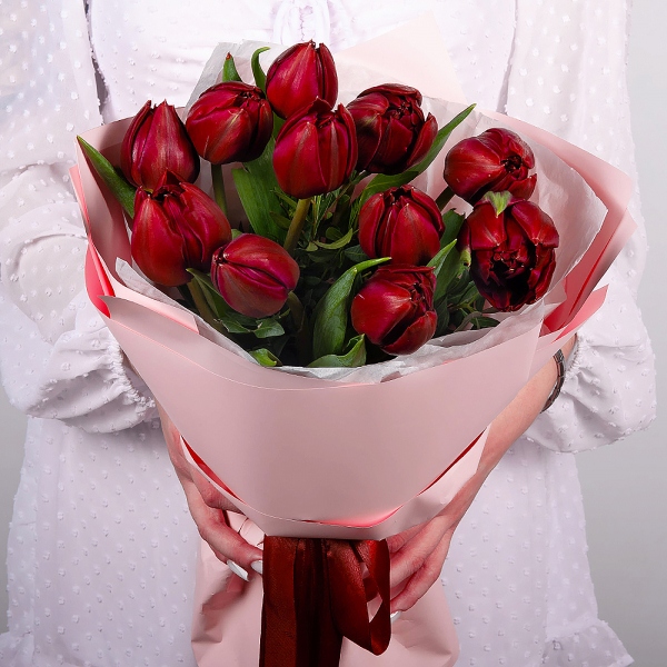 Red tulip - 19, Pistachio, Wrapping Paper