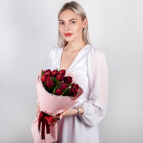 Red tulip - 19, Pistachio, Wrapping Paper